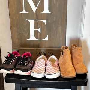 Kids Pink and Black Sneakers